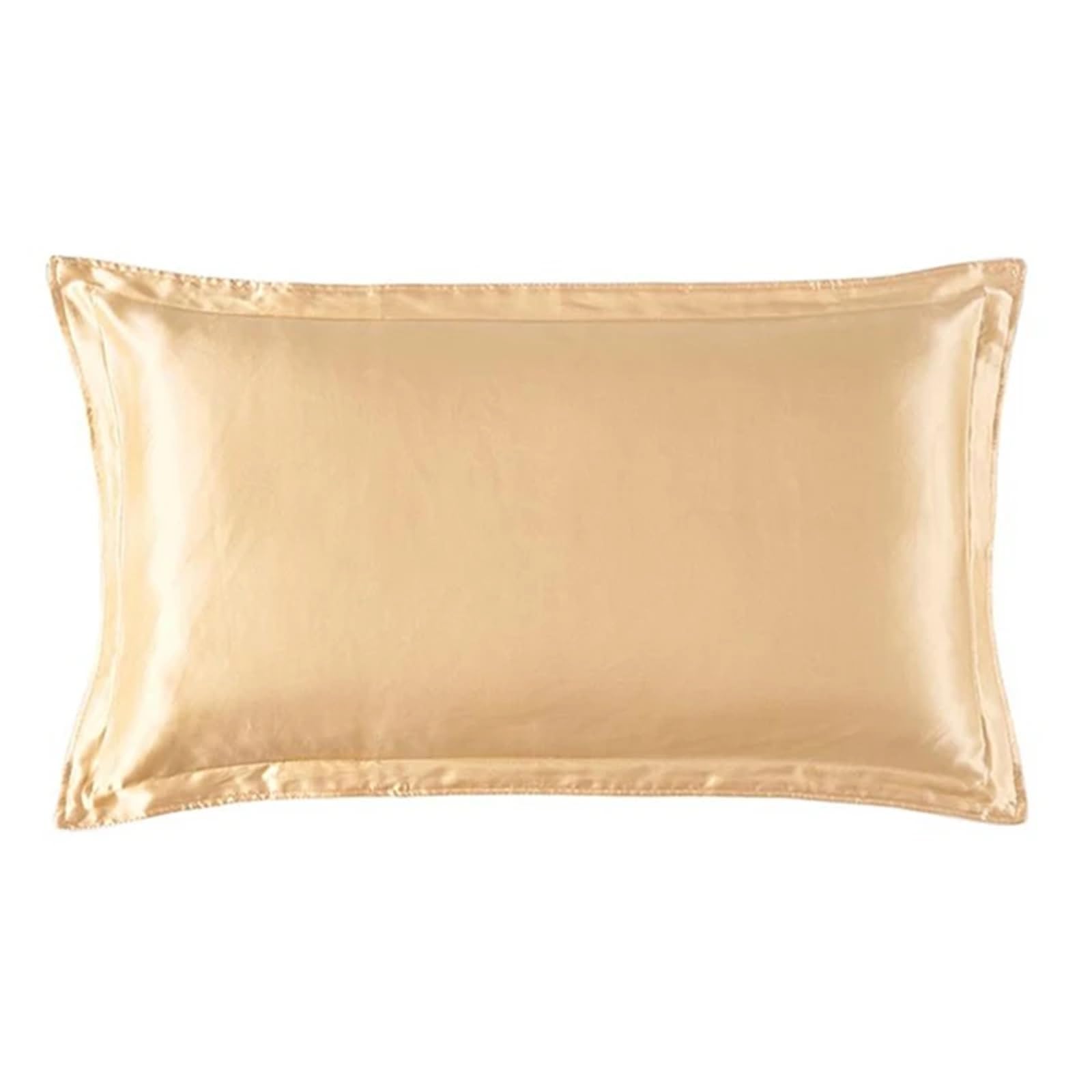 Funda de Almohada 19MM, 1 Unidad, Funda Seda Morera en Ambos Lados, sobre, Colores Lisos, cómoda y Transpirable(Champagne,51x91 cm)