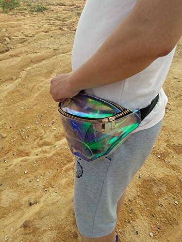 clear holographic fanny pack