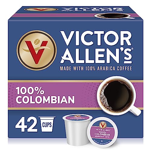 Image of Victor Allen's Coffee 100% Colombian, Medium Roast, 42 Count, Single Serve Coffee Pods for Keurig K-Cup Brewers