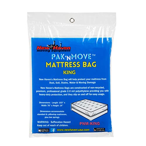 New Haven's Moving Equipment PaK-N-Move King Size Mattress Cover for Storage & Moving