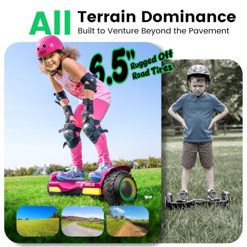 Image of Gyroor Hoverboard New G13 All Terrain Hoverboard with LED Lights, Off Road Hoverboard with Bluetooth for Kids ages 6-12 and Adults