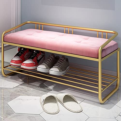 Banc à chaussures avec coussin d'assise et dossier pour ranger les bottes d'hiver - 5