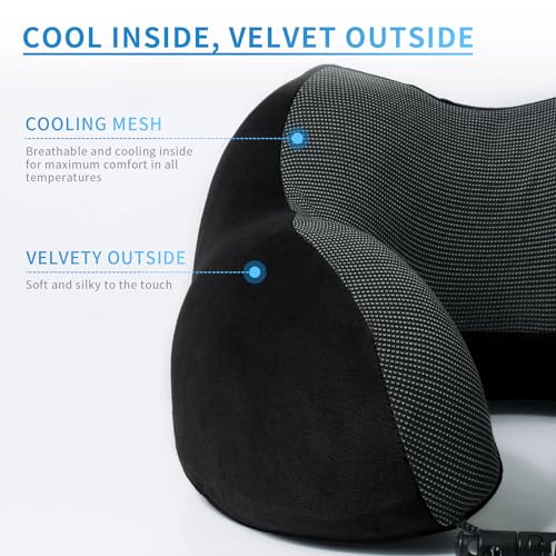 Coussin De Voyage Avion : Oreiller de Voyage Avion Coussin Voyage Memoire Forme, Coussin de Voy... – Image 6