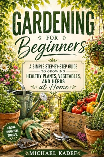 GARDENING FOR BEGINNERS: A Simple Step-by-Step Guide to Growing Healthy Plants, Vegetables, and Herbs at Home