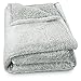 Produktbild aqua-textil Flauschige Kuscheldecke XXL 200 x 220 cm grau weiß Melange Plüsch TV-Decke Tagesdecke Sherpa Fleece Oeko-TEX