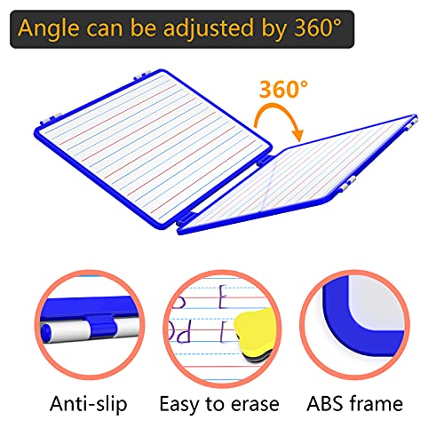 Magnetic Small Dry Erase White Board, 4 Writing Sides Desktop Whiteboard Small White Board For Kids, 11.5X17” Foldable Whiteboard For School Office Desk #TOP2