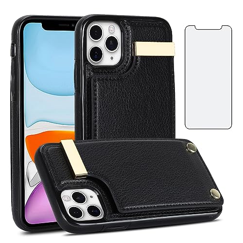 Housse iPhone 11 Pro Asuwish en cuir premium avec protège-écran haute résistance