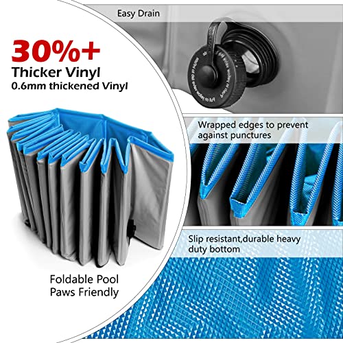 Jasonwell-Foldable-Dog-Pet-Bath-Pool-Collapsible-Dog-Pet-Pool-Bathing-Tub-Kiddie-Pool-Doggie-Wading-Pool-for-Puppy-Small-Medium-Large-Dogs-Cats-and-Kids-48-Grey Jasonwell Foldable Dog Pet Bath Pool Collapsible Dog Pet Pool Bathing Tub Kiddie Pool Doggie Wading Pool for Puppy Small Medium Large Dogs Cats and Kids 48 Grey