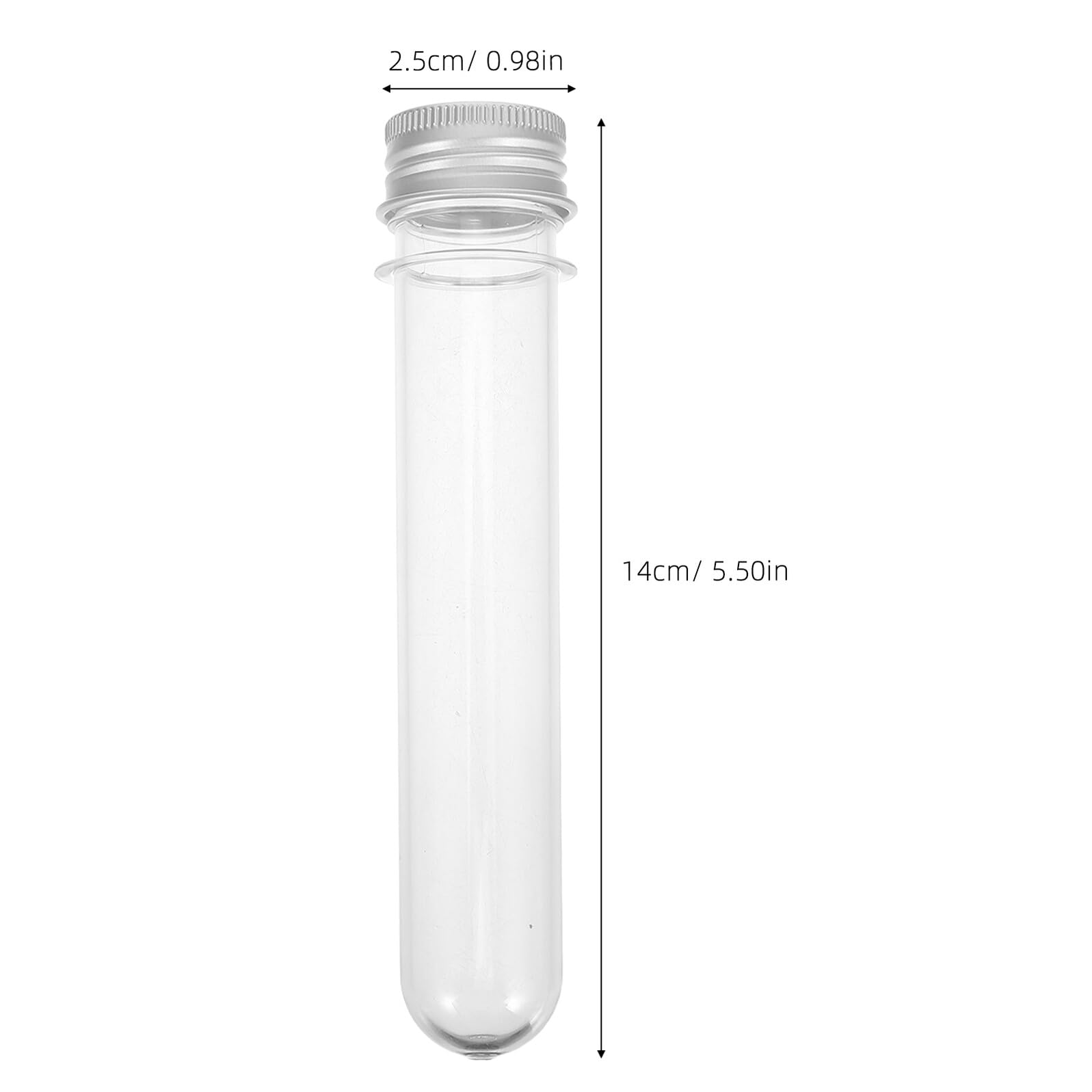 SHINEOFI 30 Pezzi Provette con Tappo a Vite in Plastica Trasparente da 45ml Multifunzionali e Antigoccia, per Piante e Decorazioni per Feste