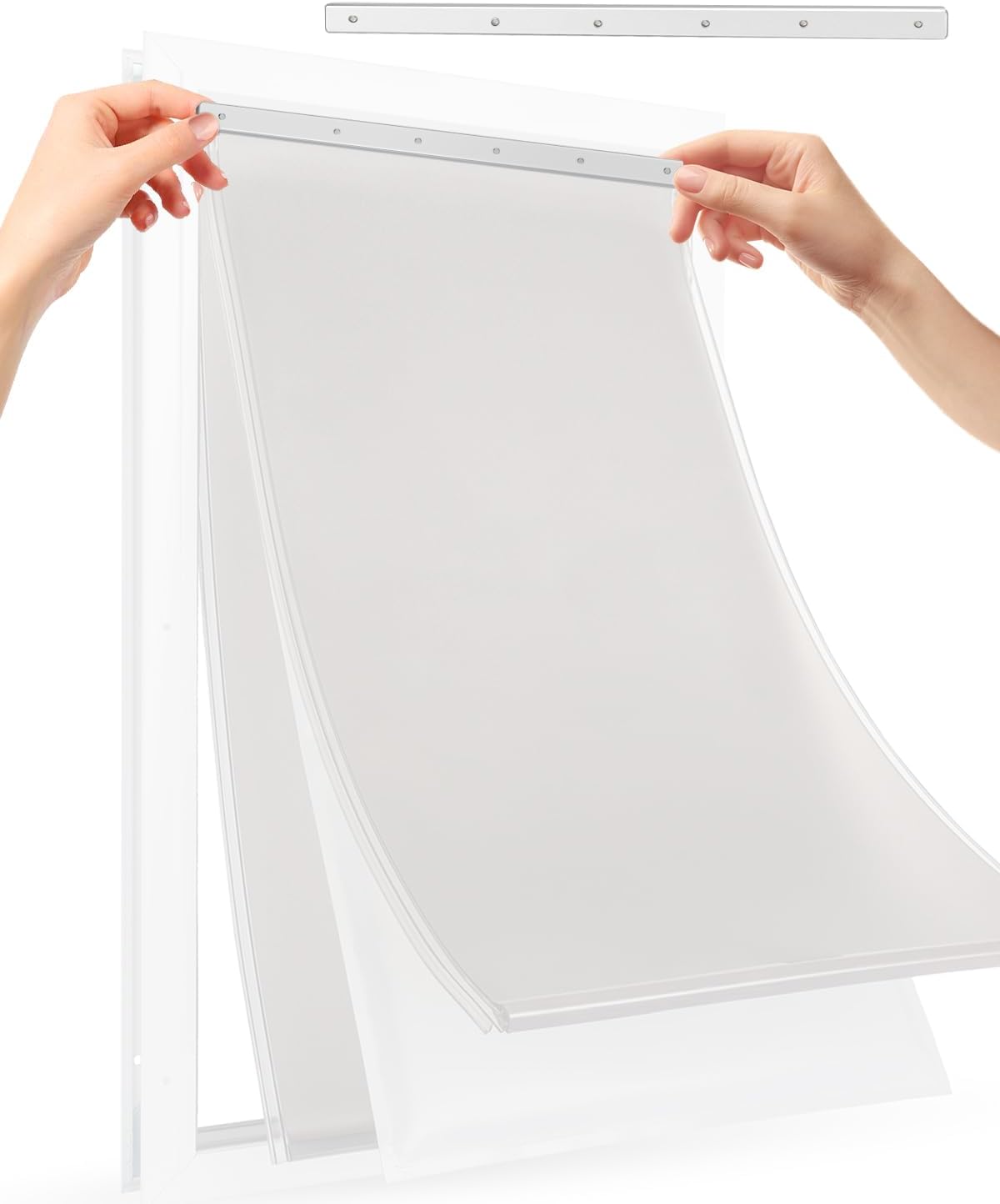 Replacement Bracket for PetSafe Dog Door Replacement Flaps - Aluminium Alloy Dog Door Flap Bracket - Easy Installation with Screws (XL)