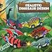 EASYFUN Dinosaur Toys for Kids 3-5 Pull Back Toy Cars 6 Pack Dino Toys for 3 4 5 and Up Boys Girls Dinosaur Games with T-Rex Dinosaur Toy Cars Gift for Toddler
