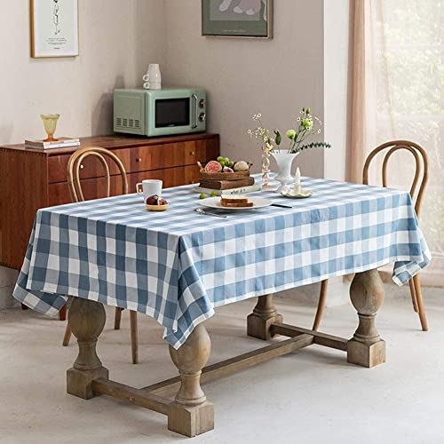 Nappe de table bleue 140x220 cm lavable et facile à nettoyer - 2