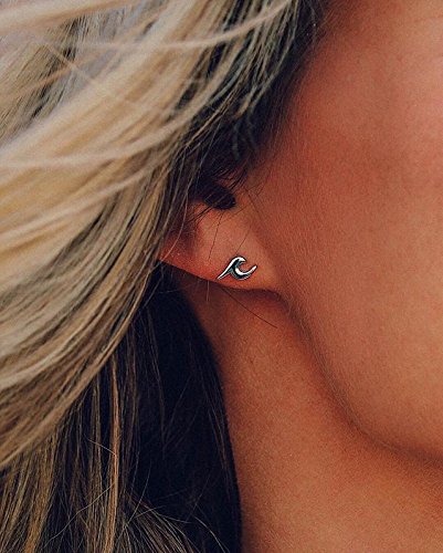 Pura Vida Silver Wave Stud Earring Set - .925 Sterling Silver, Accessory For Women #TOP3
