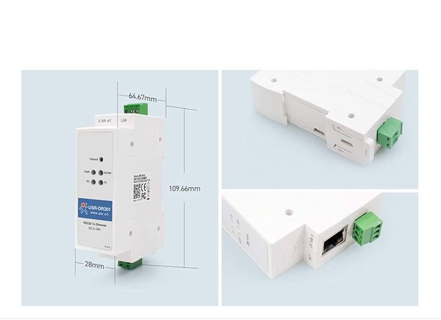Amazon.com: USR-DR301 DIN-Rail RS232 Serial to Ethernet