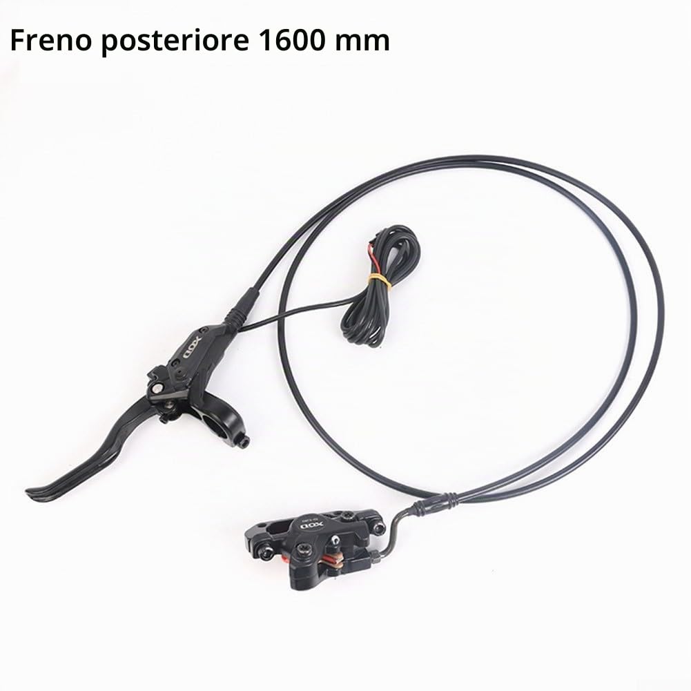 Set di freni per bici, bici elettrica , freno a disco idraulico, freno dell'olio per bici elettrica con lega di alluminio, cambio di controllo della potenza elettrica, posteriore sinistra