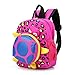 XMXYLP Bolso para Niños 1-5 Años Kindergarten Niños Y Niñas Escuela Dibujos Animados Lindo Preescolar Bebé 3D Animal Niños Mini Mochila Tortuga, Rosa Rojo