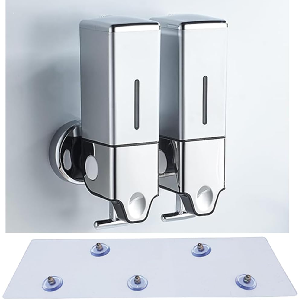 Wall Mounted Soap Dispenser, Shower & Lotion Dispenser for Home, Bathroom, Kitchen, Hotels, Restaurants (1000ml, Silver)