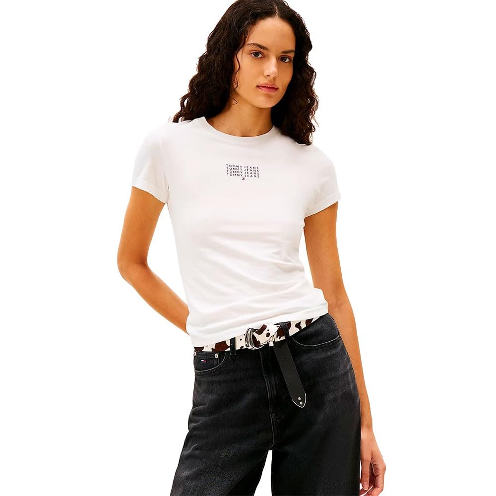 TJW SLIM MULTI LINEAR SS TEE T-shirt Kadın
