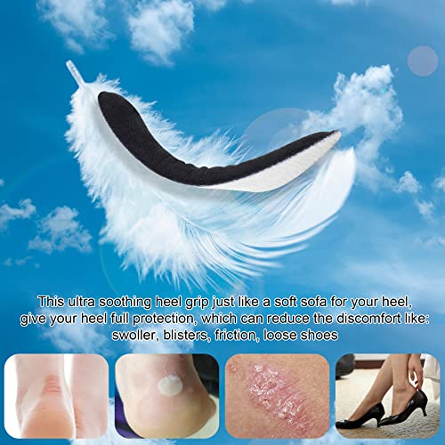Image of 6 Pairs Heel Pads Heel Grips Liner for Loose Shoes, Heel Cushion Pads Heel Inserts for Shoe Too Big Men Women- Ultra Soothing Heel Protectors for Heel Pain, Heel Slipping, Blisters, Friction