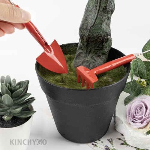 Pack 9 mini utensilios metálicos para jardín miniatura 4