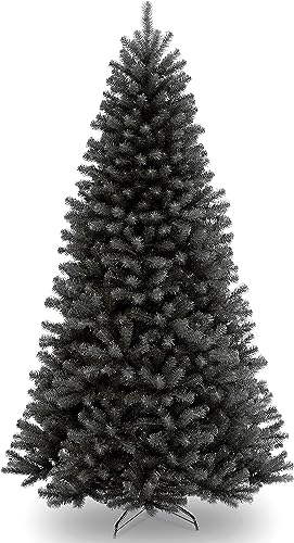 National Tree Company Artificial Full Christmas Tree, Black, North Valley Spruce, Includes Stand, 7.5 Feet