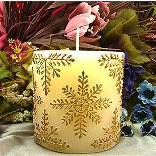 Great Mold Pillar Candle Silicone Mold Snowflake Carved Decorating Silicone Mould Mouldings For Art Candle Making Christmas Diy Scented Candle Wax Molds #TOP1