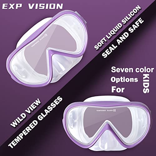 Image of Kids Snorkel Swim Mask, Child Diving Mask Anti-Fog Swim Goggles with Nose Cover for Snorkeling Diving Swimming