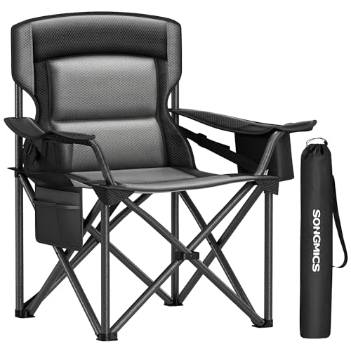 SONGMICS Folding Camping Chair, Max. Load Capacity 451.9 lb