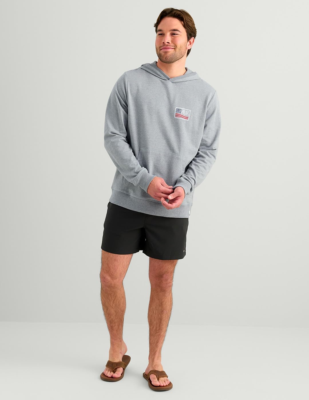 HUK Men's Edisto Terry Hoodie, Soft Terry Cloth Pullover, Lightweight Casual Fishing Hoodie