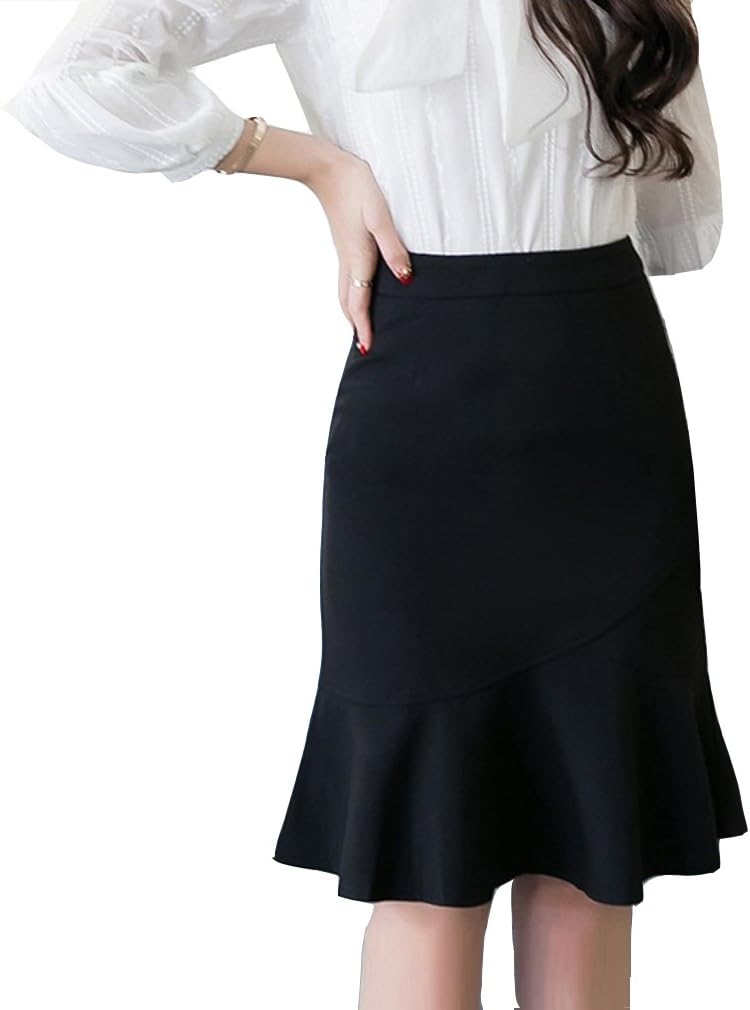 – Womens OL Mermaid Pencil Skirt Bandage Knee Length Vintage Office Dress