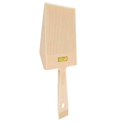 Miniatura 8 de Peine superior plano, peine plano de doble extremo, herramienta de peine de pelo de peluquero con líquido de explosión de nivel, peine profesional