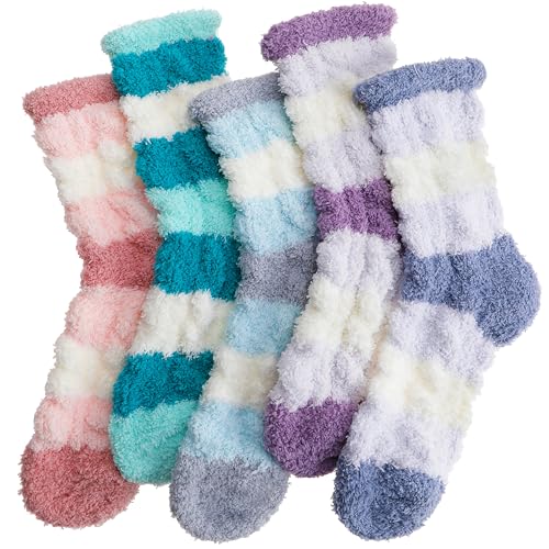 Image of Anlisim Fuzzy Socks for Women, Soft Comfy Cozy Fluffy Thick Winter Warm Fleece Slipper Socks