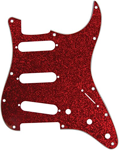 Dâ€™Andrea Strat Pickguards for Electric Guitar, Red Sparkle