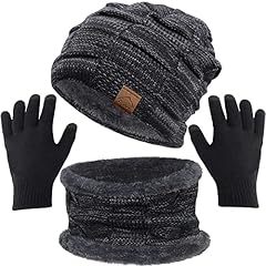 C-black (Hat+scarf+gloves)