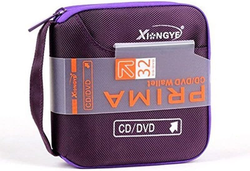 New 32 Disc CD DVD Portable Wallet Storage Organizer Holder Case Bag Album Box - Purple