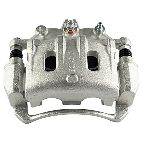 Image of TRQ Front Left Brake Caliper w /Bracket Drivers Side | For 2012-2015 Chevrolet Captiva Sport 2007-2009 Equinox Pontiac Torrent 2008-2010 Saturn Vue Suzuki XL-7