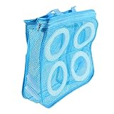 Bolsa de malla: el diseño de malla permite un amplio flujo de aire y mantiene los artículos y la ropa esenciales organizados, resistentes a los olores, seguros y visibles bolsa para lavar la ropa