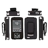 Dexcom G7レシーバー用フィットレザーケース スクリーンプロテクター付き(カラビナ&ストラップ付き) (ブラウン)