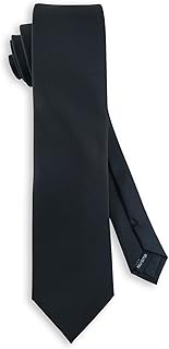 corbata de diseño para hombre en negro mate, fina y discreta, monocolor, 8 cm de ancho, ideal tanto para funerales como para reuniones de negocios, ocasiones festivas y tiempo libre