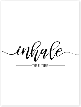 Inhale the future Poster by TAlex 60 x 80 cm Black and white Wall art Wall decor