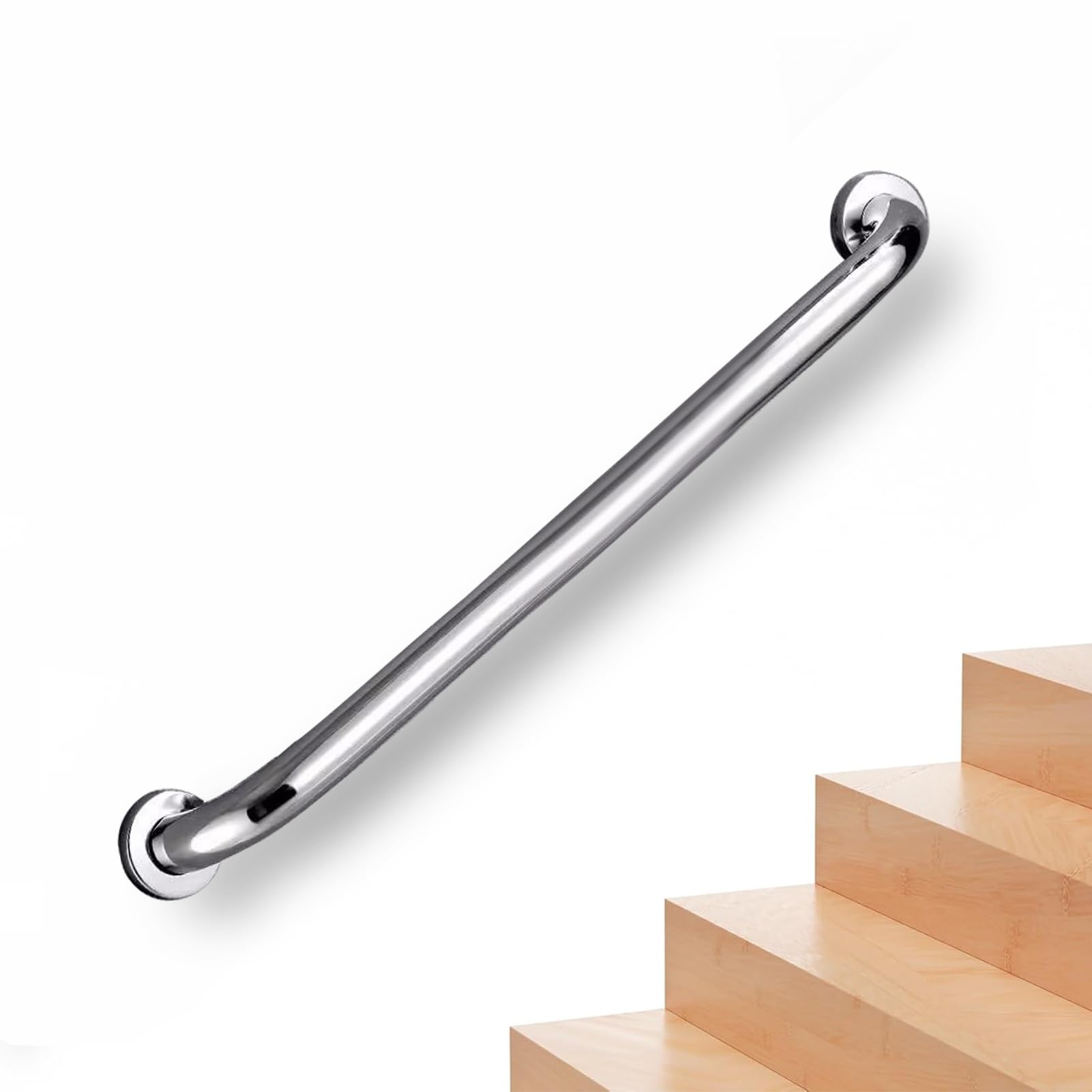 RRrawgff Stairs Handrail | Sturdy Wall Mount 304 Stainless Steel Hand Rail, Shower Grab Bars for Seniors - Non Slip Safety Railing for Bathtub Toilet(2.6ft/80cm)