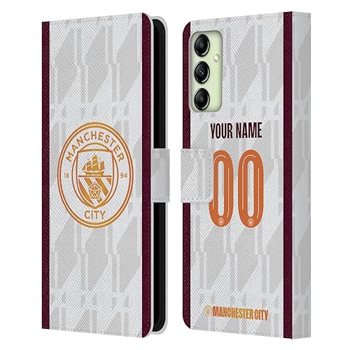 Cadeau Manchester City coque portefeuille cuir Samsung A14 5G pour fan de foot