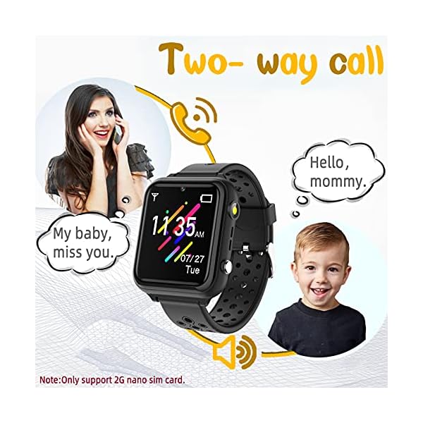 Kids-Smartwatches-for-Girls-Boys-Waterproof-Kids-Smart-Watches-Phone-HD-IPS-Touch-Screen-Call-Watch-for-Kids-with-11-Games-3-Alarm-Music-Video-Camera-Torch-Birthday-Gifts-for-Kids-Ages-3-14 JOJOHOY Kids Smartwatches for Girls Boys - Waterproof Kids Smart Watches Phone, HD IPS Touch Screen Call Watch for Kids with 11 Games 3 Alarm Music Video Camera Torch,Birthday Gifts for Kids, Black