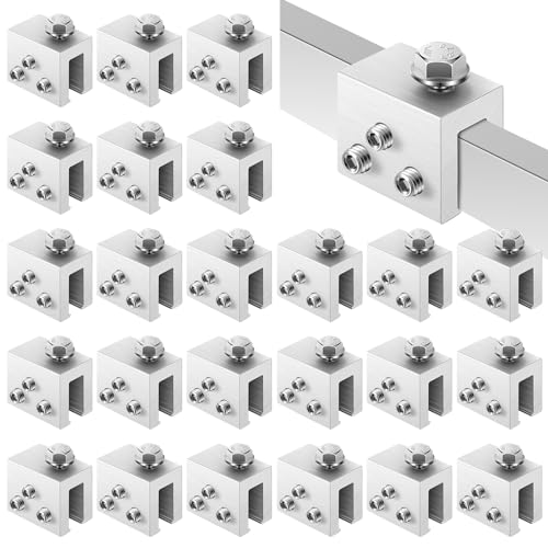 Tandefio 24 Sets Roof Clamp for Standing Metal Roof Standing Seam Bracket Clamp for Heat Cable Snow Guards Solar Panels Module Installation