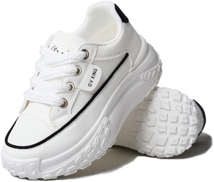 Sneakers for Women,Lace Up Thick Soled Non Slip Sports Shoes, Breathable, Stylish,Running,Shopping