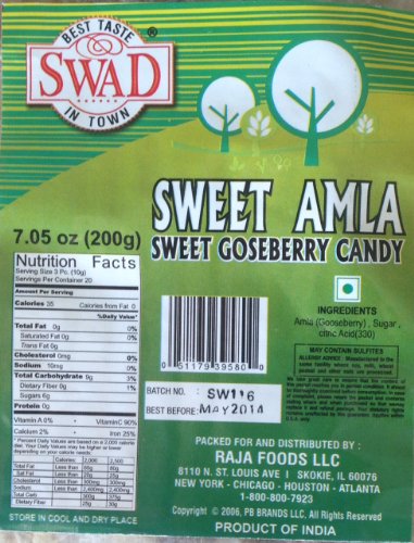 Swad Sweet Amla (Goosebery) Candy - 200g miniatura 1