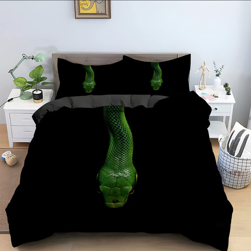 Housse de couette 240 x 260 serpent noir pour créer une ambiance moderne et feutrée dans la chambre