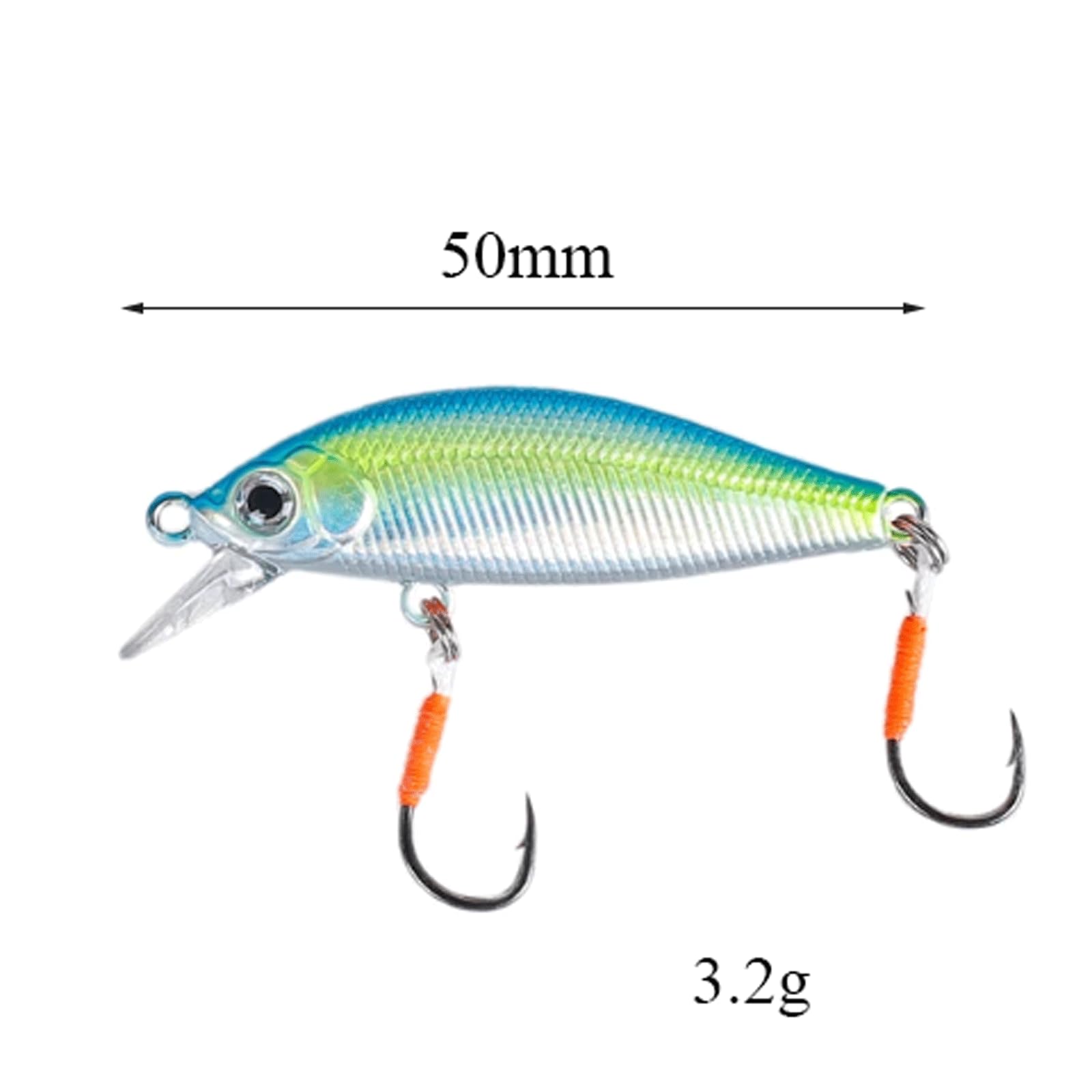 2 Stck Kunstkder, 50 mm, 3,2 g, sinkender Minnow-Kder, Bachforellen-Angelkder  fr Barsch, Hecht, Forelle : Amazon.de: Sport & Freizeit