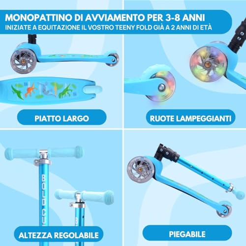 3 Ruote Monopattino ‘Teeny Pieghevole' per 3-8