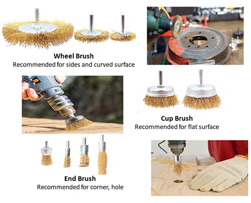 Spazzola Metallica, Hitopin 9 Pezzi Spazzola